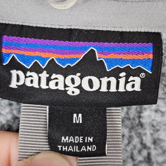 Patagonia Womens Better Sweater M 1/4 Zip Fleece Pullover Sweater Gray Cozy Warm - Picture 13 of 16